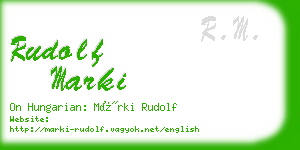 rudolf marki business card